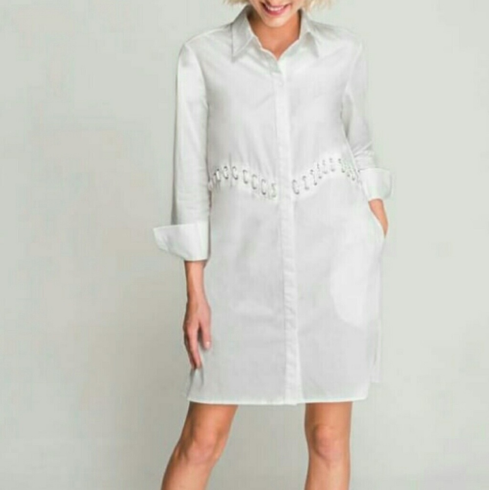 Buttoned down white dress